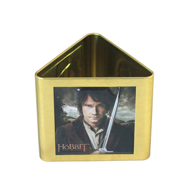 三角形马口铁笔筒定制