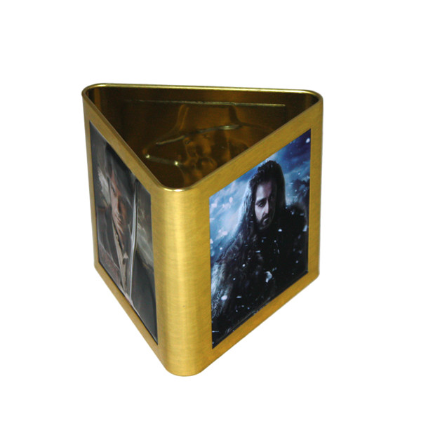 批发三角形马口铁笔筒