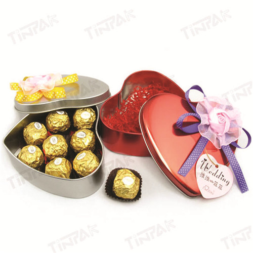 心形巧克力铁盒|巧克力铁盒生产定制|巧克力铁盒厂家