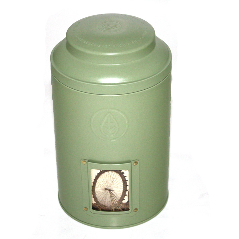 厂家直销圆形有机白茶铁盒子 精装彩色有机白茶马口铁盒供应