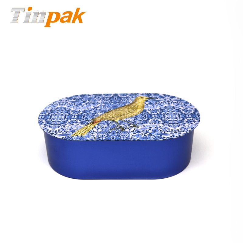定制椭圆形马口铁盒 内塞盖椭圆铁盒 茶叶铁盒