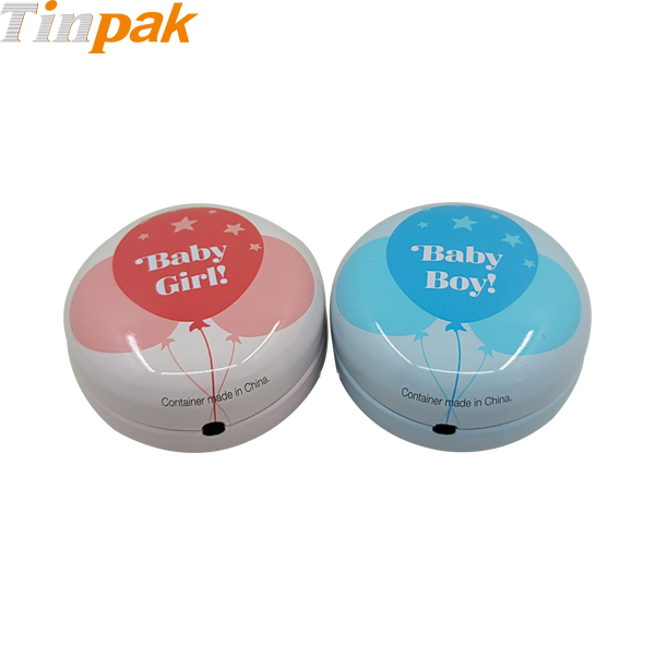 圆形创意棒棒糖铁盒定制 - 支持LOGO印刷 多尺寸可选